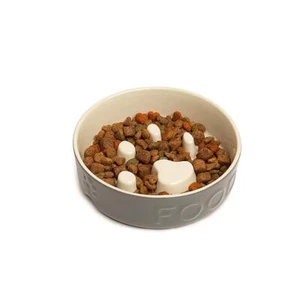 Cuenco de alimentación lenta para perros pequeño antiinflamación cuencos de alimentación para alimentos perros cachorros gres gris - Imagen 1 de 7