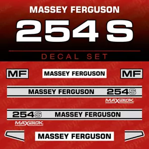 Massey Ferguson 254 S Tractor Aftermarket Decal Sticker Aufkleber Adesivo Set - Picture 1 of 2