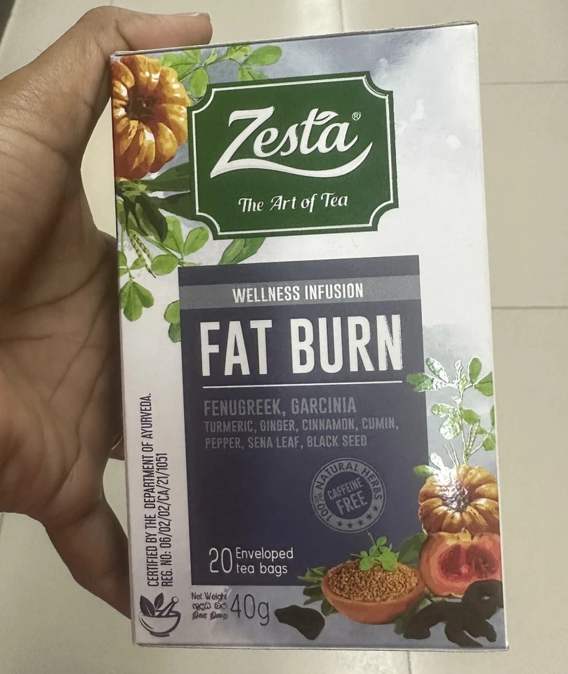 Zesta Fat Burn Tea - 40 Tea bags (2 Boxes) - Natural Weight Loss Support
