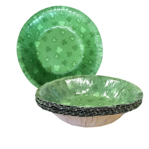 Paper Snack Bowls 10pk St Patrick's Day Shamrock Irish Party Reusable Tableware - Image 1 of 4