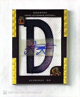 2008 Topps Lettermen Patch Auto Superfractor Anthony Alridge RC 1/1 Autograph - Image 1 of 2