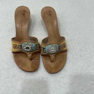 Giuseppe Zanotti Kitten Heel Sandals 37 - Picture 1 of 5