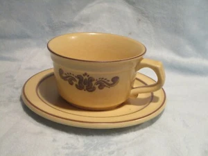 Flat Cup and Saucer Pfaltzgraff Village (Vintage)  - Picture 1 of 4