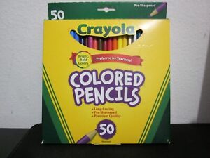 Crayola Colored Pencils Set-Pre Sharpened Assorted Bright Bold Colors-50 pcs