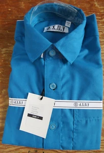 a.x.n.y Boys' Long Sleeve Button Down Shirt Topaz Size 7 - Picture 1 of 5