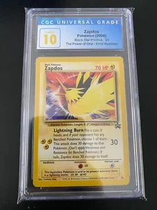 2000 Pokemon Black Star Promo - CGC 10 Pristine Zapdos Aoki Error #23 - Picture 1 of 2