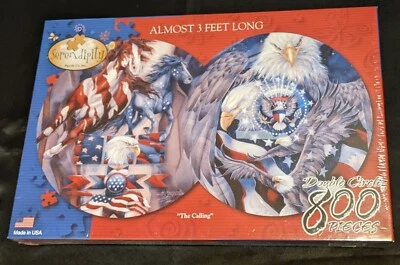 НОВАЯ головоломка Serendipity Americana THE CALL с орлиным флагом 800 шт. 3 фута ПОДАРОК - Изображение 1 из 4