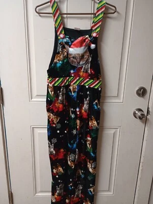 Cosmic Kitty Navidad Gato Terciopelo Mono Jumper Mono, Mujer’s Talla Med  Foto 1 de 4