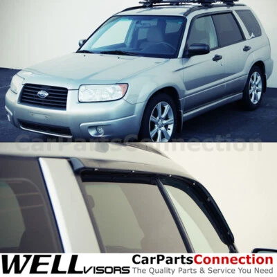 WellVisors Window Visors 2003-2008 For Subaru Forester Side Deflectors - Image 1 of 4