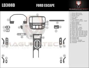 Fits Ford Escape 2005-2007 Large Wood Dash Trim Kit - Picture 1 of 3