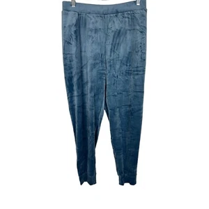 Denim & Co. Naturals Velour Jogger Pants with Pockets Dark Slate 2X Size - Picture 1 of 2