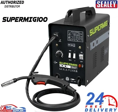 Sealey SUPERMIG100 MIG Welder 100Amp Gasless 230V for Welding Jobs - Image 1 of 4