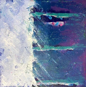 Abstract Original Art One of a Kind Work Caroline Grace Studio 6x6x1 - B2024LiS - Picture 1 of 4