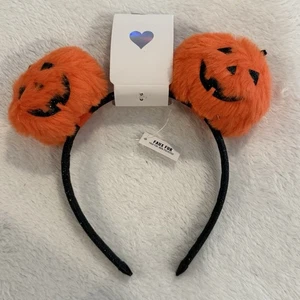 Kinder Place Halloween Kürbis Stirnband orange schwarz Mädchen Einheitsgröße NEU - Bild 1 von 8