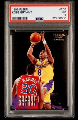 1996 Fleer Kobe Bryant #17 Rookie Card PSA - 7 - Image 1 of 2