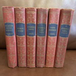 VTG Set of 6 Hardcover Children's Classics BOOKS INC. Illustr. by Louis Rhead - Picture 1 of 24