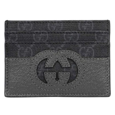 Gucci Cutout Interlocking Card Holder Black 701425 K9GSN 1151 110528831 - Image 1 of 2