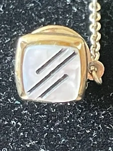 Vintage Sophos mother-of-pearl gold tone tie pin - mid-century - Picture 1 of 3