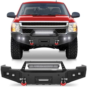 For 2011-2014 Chevy Silverado 2500 3500HD Off-Road Front Bumper w/Winch Plate - Picture 1 of 9