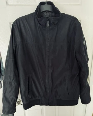 London Fog Mens Heritage Black Bomber-Jacket-Faux Fur Lined-Full Zip XLT- - Image 1 of 4