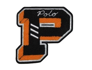 Large Polo Letter P Embroidered Iron-on Chenille Letterman Applique Patch - Picture 1 of 3