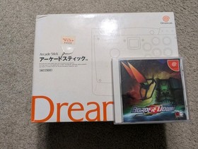 Sega Dreamcast Arcade Stick Controller HKT-7300 w/ Box + Border Down Bundle CIB