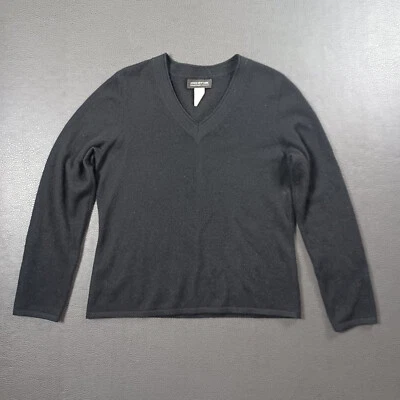 Suéter Jones New York Mujer Mediano Cachemira Cuello en V Pullover Manga Larga Negro Foto 1 de 4