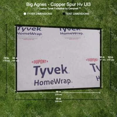 CAMPVEK - TYVEK Tyvek Footprint for the Big Agnes Copper Spur Hv Ul3 Tent