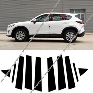 BLACK Pillar Posts 10pcs For Mazda CX-5 2012-2016 Door Cover Piano Window Trim - Picture 1 of 6