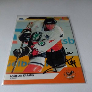 DEL Card Grizzly Adams EHC Wolfsburg Season 2004/05 Signed Ladislav Carabin