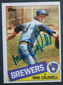 Tarjeta de béisbol Topps 1985 autografiada/firmada de los Milwaukee Brewers--- - Imagen 1 de 1