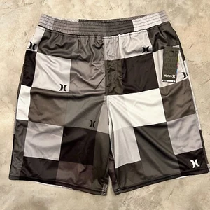 Pantalones cortos de baloncesto para hombre Hurley Nike Dri-Fit Kings Road gris negro NUEVOS CON ETIQUETAS - Imagen 1 de 10