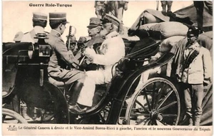 CPA Carte postale Libye Tripoli Guerre Italo Turque général Caneva et vice amira - Picture 1 of 2