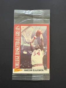 1992 Kelloggs College Basketball Great Hakeem Olujawon Gary Payton Unopened Pack - Picture 1 of 2