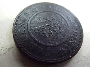 Birmingham & Warwickshire 1 Penny Token 1812 For General Circulation (refn7717) - Picture 1 of 4