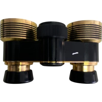 Vintage Tasco Opera Glasses Binoculars 3x Coated Opera Gold Black Pouch Case - Image 1 of 4