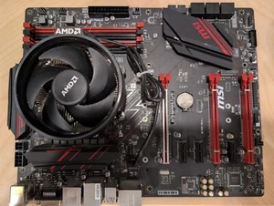 MSI x470 Gaming plus ATX AM4 motherboard w/ AMD Ryzen 7 2700 & Wraith LED combo - Afbeelding 1 van 3