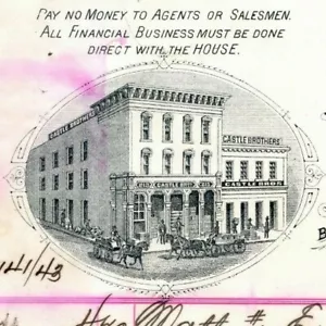 Scarsa carta intestata fattura 1886 San Francisco Castle Brothers tè caffè frutta - Foto 1 di 3