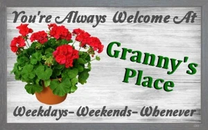 (Granny's Place) Grandmother Signs Plaques Gift Welcome Home House Wall decor - Picture 1 of 1