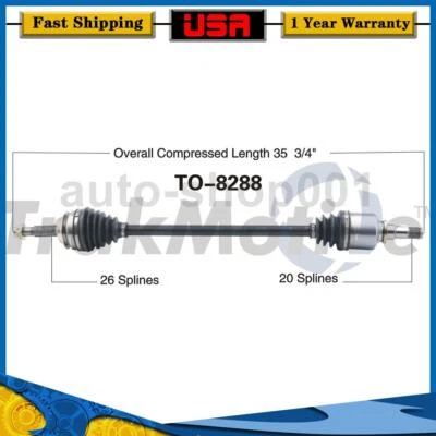 Eje delantero derecho CV eje articulado para Scion xD 2014 2013 2012 2011 2010 2009 2008 Foto 1 de 2