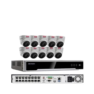KIT Hikvision 16 canales NVR 16 POE Opt HDD hasta 16 cámaras Sistema de seguridad IP de 4 MP - Imagen 1 de 7