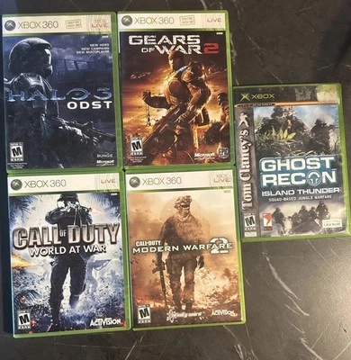 Lote Halo 3: ODST, Gears Of War 2, COD: World At War, COD: MW2, Ghost Recon Xbox Foto 1 de 4