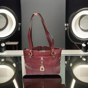 Etienne Aigner Womens Burgabdy Colored Leather Tote Shoulder Bag Great Condition - Picture 1 of 7