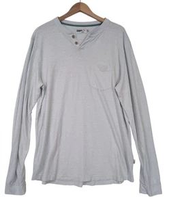 Wellen Brosnan Hemp Henley Mens XL Mist Pale Green Long Sleeve Casual Outdoor - Picture 1 of 12