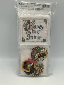 NMI Gezählt Kreuzstich Zum Selbermachen Untersetzer Herstellung Kit (4) #3112 Segne unser Zuhause - Versiegelt - Bild 1 von 11