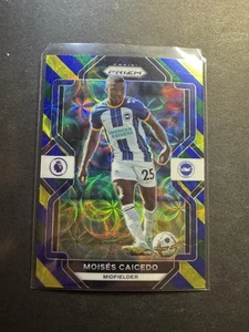 2022-23 Panini Prizm Premier League Moises Caicedo Choice Blue Yellow & Green - Picture 1 of 2