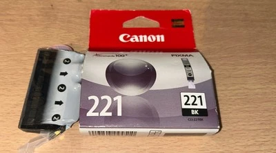 2 佳能 CLI-221 黑色 墨盒 CLI-221BK 2946B001 正品 全新 — 第 1/3 张图片