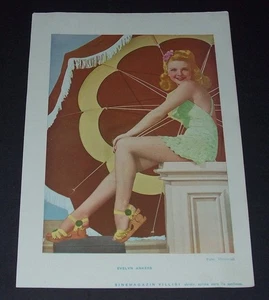 EVELYN ANKERS Turkish 1944 Magazine Leggy PINUP 44073 - Picture 1 of 1