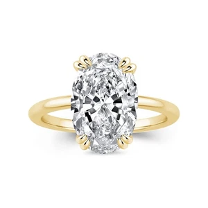 5CT Stunning Oval Cut Engagement Ring for Women,Simulated Diamond Ring,18K Ye... - Picture 1 of 8