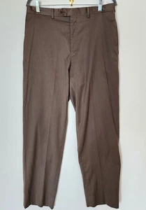 Pantalones de vestir Ralph Lauren para hombre 34/32 marrón frente plano - Imagen 1 de 12